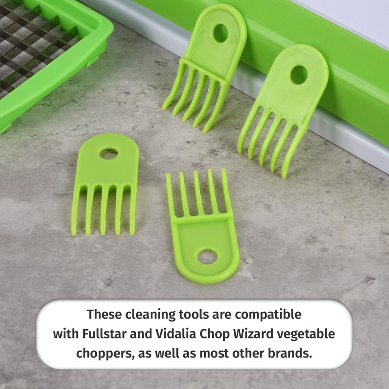 4pcs Vegetable Chopper Cleaning Tool Fork, Salad Onion Chopper Cleaning