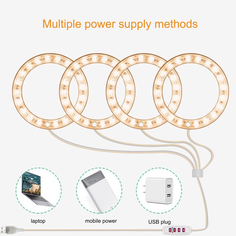 LED Plant Grow Light 5 Dimmable Modes 4 Head Timing