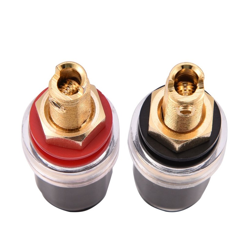 Tihebeyan Terminal Connectors Speaker Cable, 2 Pieces Seamless Copper Banana