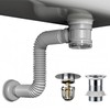 Bathroom Sink Drain Kit with Flexible Expandable Pipe: Odor-Free &