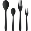 Nagao Festan Dinner Cutlery Set, 4 Pieces, Black, 18-8 Stainless