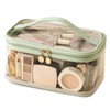 Large Clear Makeup Bag Big Travel Cosmetic Bag On-The-go Toiletry