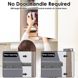 4 Pack Push to Open Door Catches Magnetic Heavy Duty Cupboard Catch Soft Close Dampers Touch Push Latch Release Opener Closing for Kitchen Drawer Closet Door Wardrobe RV Press Out Closure