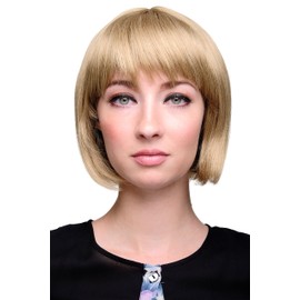 Wig Me Up Women’s Quality Sexy Bob Wig with Straight Fringe - 703 Light Honey Blonde (16)