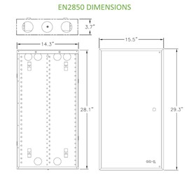 On-Q 28" Structured Media Enclosure with Hinged Cover Lock, 20 Gauge CRS, Flush or Surface Mount