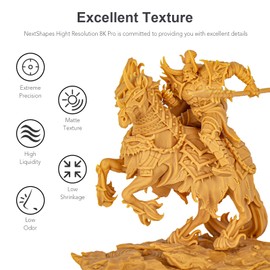 NextShapes Hight Resolution 8K Pro Red Ceramic 3D Printer Resin for LCD/DLP/MSLA 3D Printing, High Precision, Detailed 3D Printing, High Success Rate, Low Shrinkage (8K Pro, 500g)