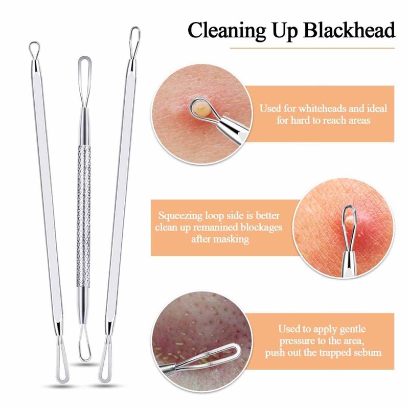 Professional Blackhead and Blemish Remover - Pimple Comedone Removal 2-In-1