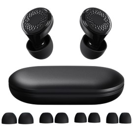 Ear Plugs for Sleeping Noise Cancelling, 45dB for Noise Reduction, Noise-Reducing Earplugs for Sleeping, Concerts, Shooting, Silicone Hearing Protection Earbuds with 8 Eartips (Black, One Size)
