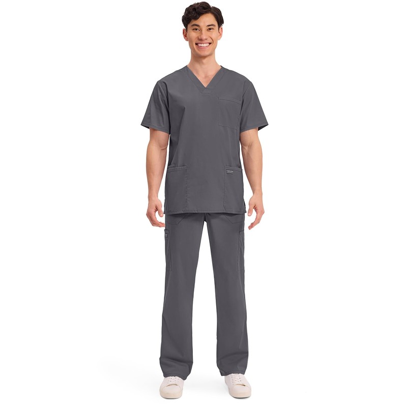 Cherokee Men's V-Neck Top Traditional fit with 4 Pockets, Ultra