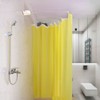 BAOYOUNI Foldable Wall Mounted Shower Curtain Rod Space Saver Stainless