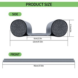 Double Under Door Draught Excluder, Draft Excluder for Doors, Adjustable 96 cm/37.8 inch Door Draft Stopper, Water Proof Snow Proof Window Draught Excluder for Reduce Noise Draught Dust