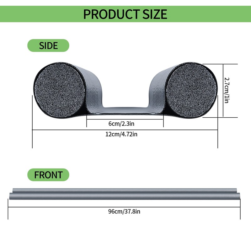 Double Under Door Draught Excluder, Draft Excluder for Doors, Adjustable