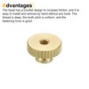 sourcing map Knurled Thumb Nuts, 18pcs M3 x D11mm x