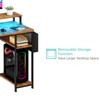 Lufeiya Gaming Desks with Led Lights and Power Outlets, 55