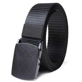 STABILIST High Quality Nylon Belt, JSDF, Lightweight, Free Size, Military, Waist, Sports, YKK Buckle - black