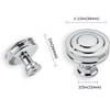 ZAUYX 10 Pack Solid Polished Chrome Knob Hardware Cabinet Handles