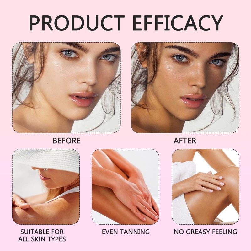 Tanning Drops,60ml Sunless Tanning Drops,Natural Ingredients,Moisturizing,Can Show Young Bronze Skin