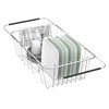 JAQ Small Dish Drying Rack in Sink Adjustable 14.96" to