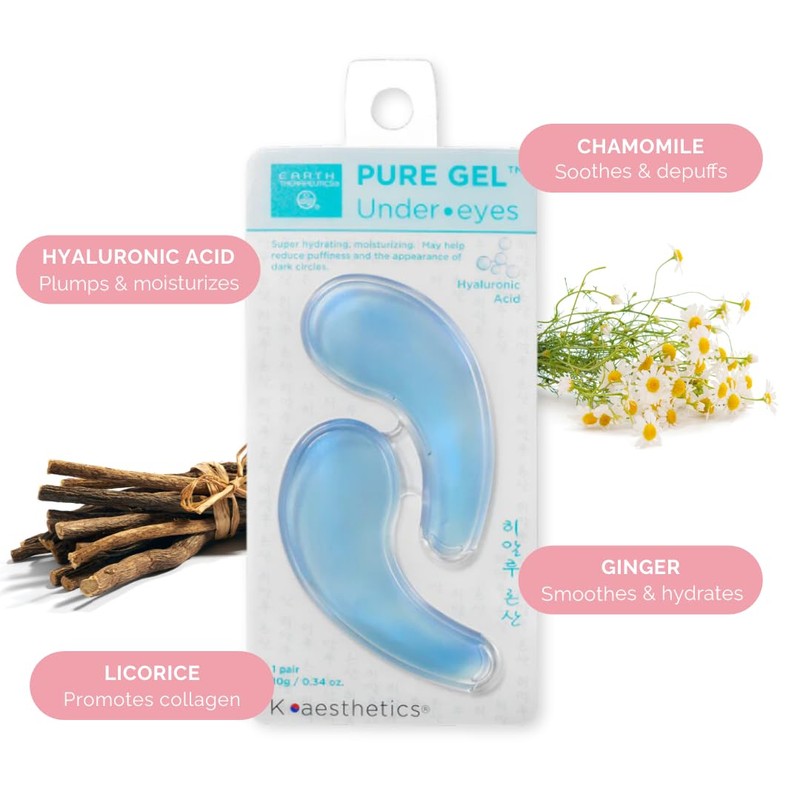 Earth Therapeutics Pure-Gel Under-Eyes – Hyaluronic Acid (2 Patches)