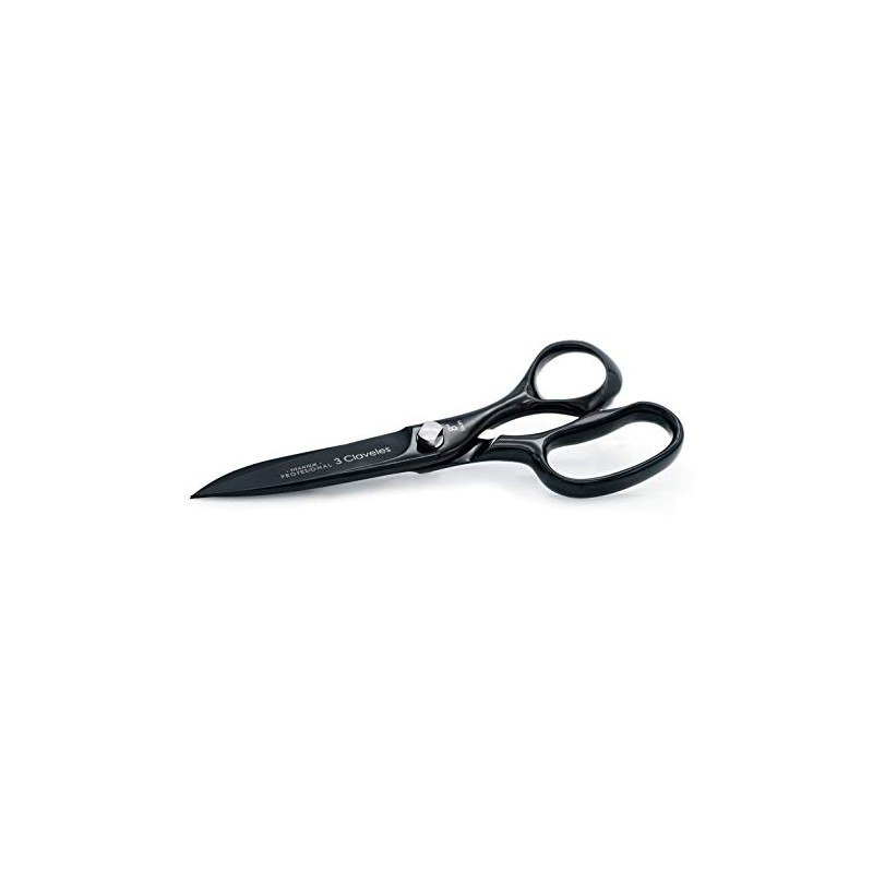 3 Claveles 8" High Performance Scissors, Carbon Steel, Black, 23