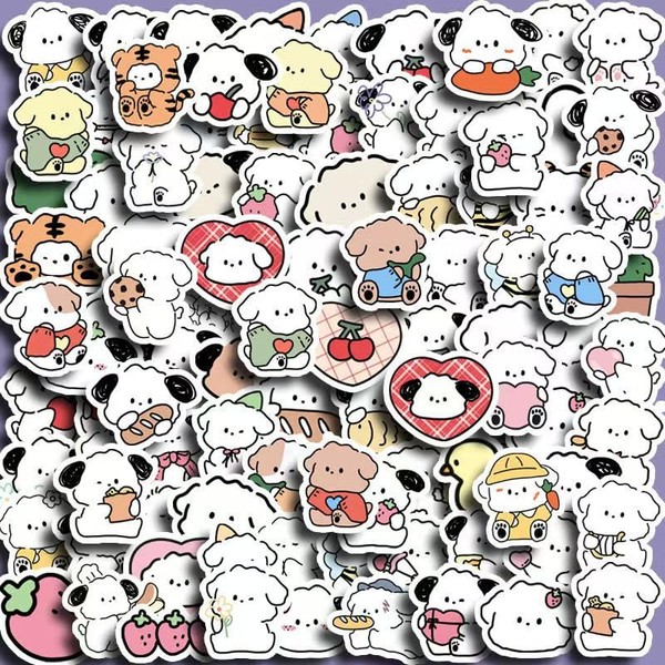 AMASSIVEROCK 100 Pcs Cute Cartoon Dog Stickers for Kids, Cute