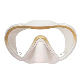 Genesis Scuba Realm Dive Mask - Gold/White Silicone