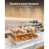 2-Tier Commercial Countertop Bakery Display Case Clear Acrylic Bread Box