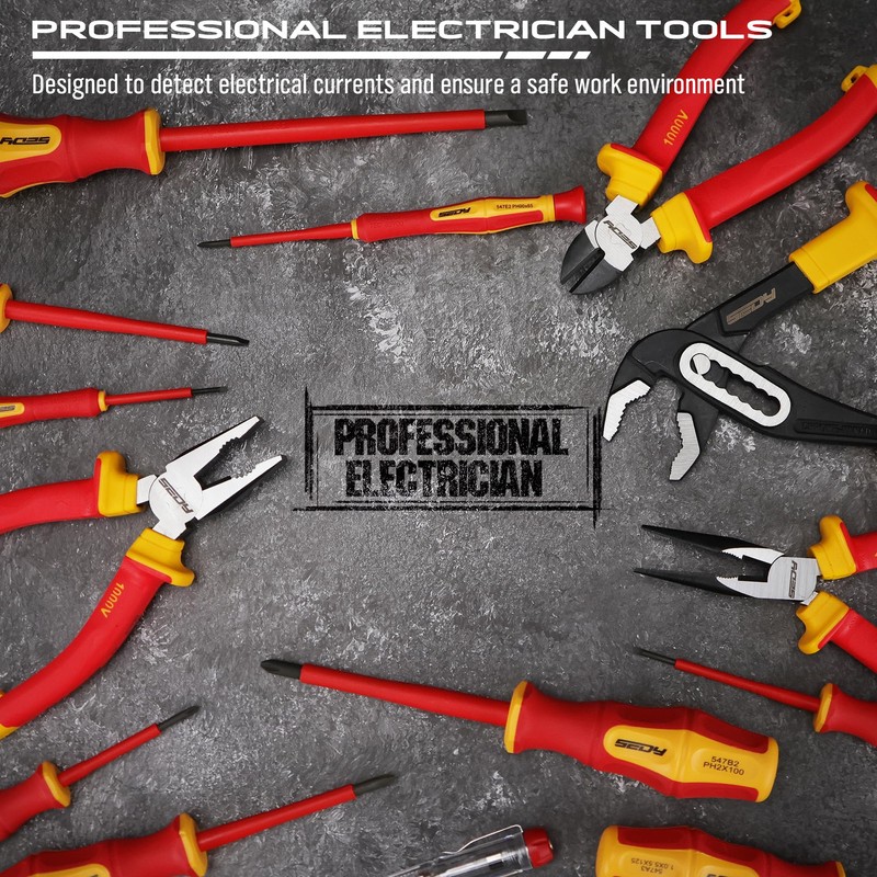 Insulated Screwdriver & Pliers Set: 14-Piece VDE Insulated Set 1000V
