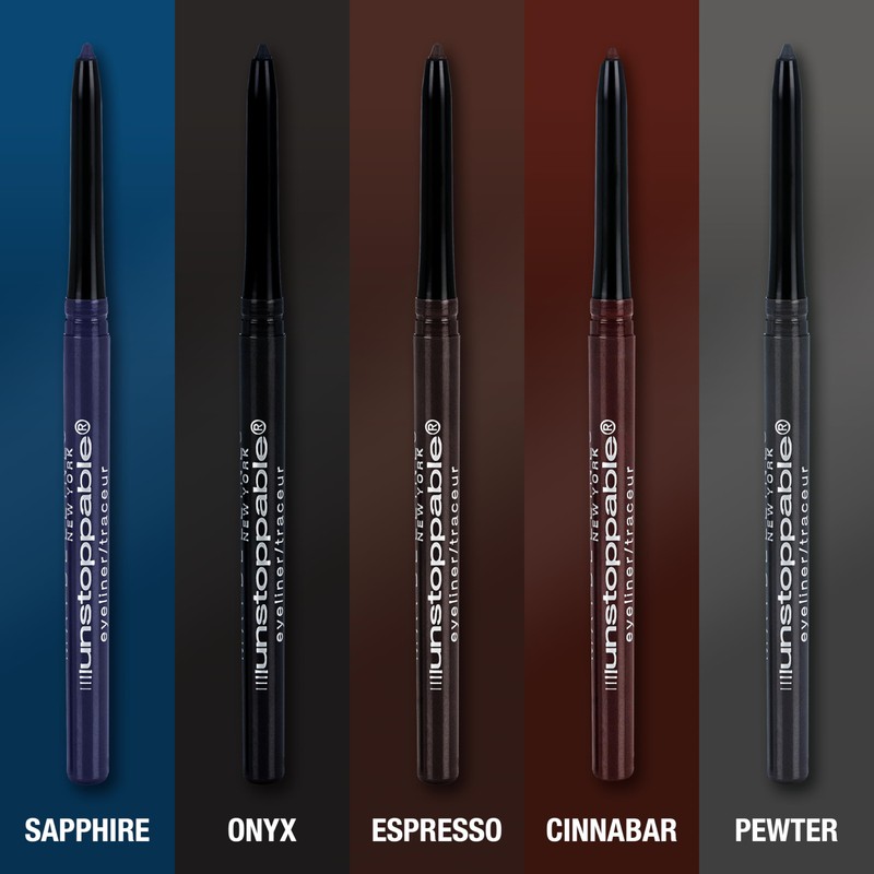 Maybelline Unstoppable Waterproof Mechanical Brown Eyeliner Pencil, Easy to Apply,