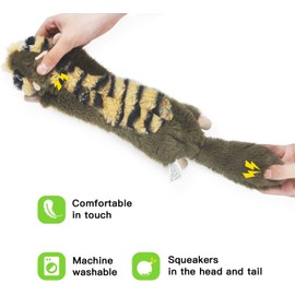 SHARLOVY Dog Squeaky Toy No Stuffing 6 Pack, Dog Toys Crinkle for Small Puppy, Durable Chew Plush Cute Animals Natural for Teething Pet