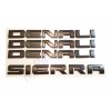 GM 4PCS Matte Black Denali Sierra Emblem Letters Fit GMC