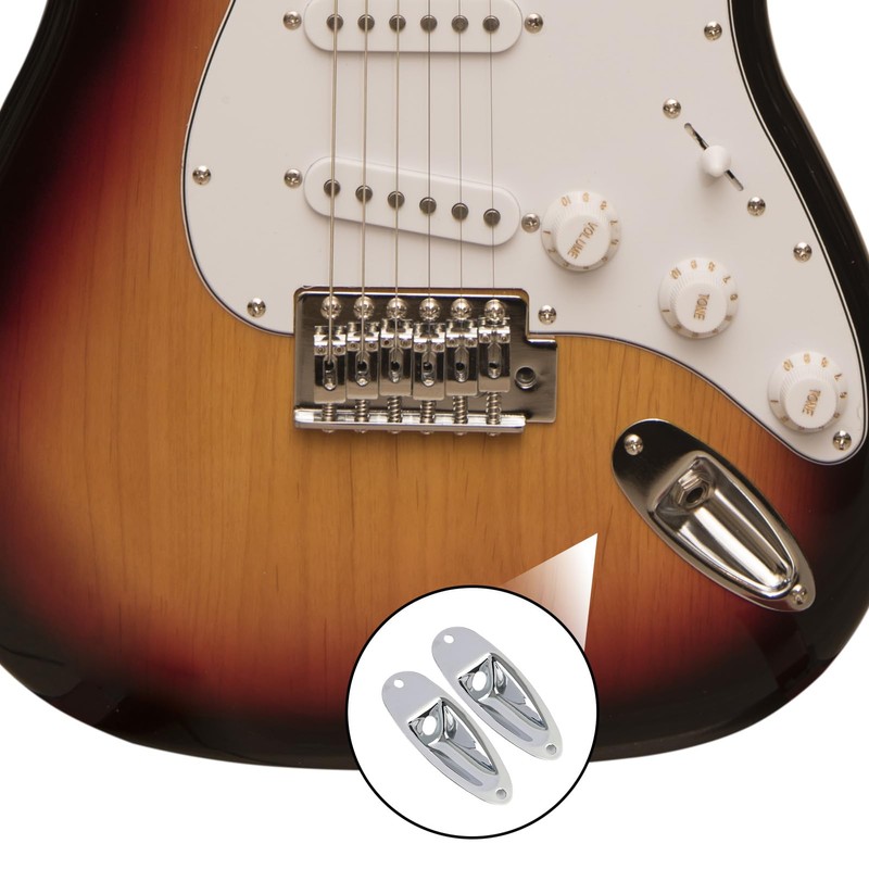Nextpal 2 Pcs Guitar Jack Plate, Output Jack Socket Plate