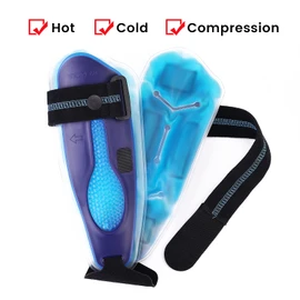 VELPEAU Ankle Support Brace for Men & Women, Adjustable Rigid Stabilizer for Injury Protection, Stirrup Splint for Sprains, Tendonitis, Volleyball, Basketball, Reversible Left & Right Foots, One Size Fits Most(Gel Pads)