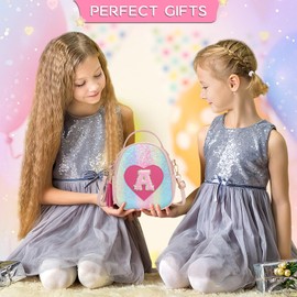 KKXIU Purse Gifts for Girls Cute Little Girl Crossbody Bag Heart Kids Small Backpack with Tassel (Shine-A)