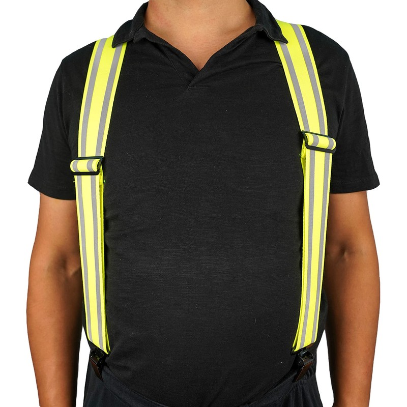 MELOTOUGH Reflective Safety Suspenders for Men|Work Suspenders with Fully Elastic
