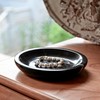 ZSHAWN Natural Black Marquina Marble Ring Dish Jewelry Tray –