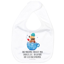 Mr. & Mrs. Panda Organic Baby Bib Night Moth Bubble Bath, neutral
