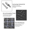 Set of 400 Self-Tapping Screws Assortment Set, Tapping Screws with