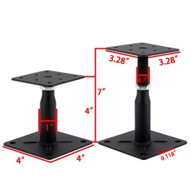 YEUQWJ Mini Screw Jack,Adjustable Support Jack for The Floor,Post Floor Joist Jacks-Post 4" to 7",Black(8 Packs)