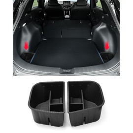 Karltys Rear Trunk Organizer for Toyota Corolla Cross Accessories 2022-2025 (NOT for Corolla), Corolla Cross Trunk Side Pockets Waterproof Trunk Storage Bin Boxes (2PCS)