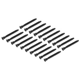 sourcing map 100Pcs M7x60mm Hex Socket Countersunk Head Self Tapping Connecting Screws Carbon Steel Furniture Confirmat Screw, Black