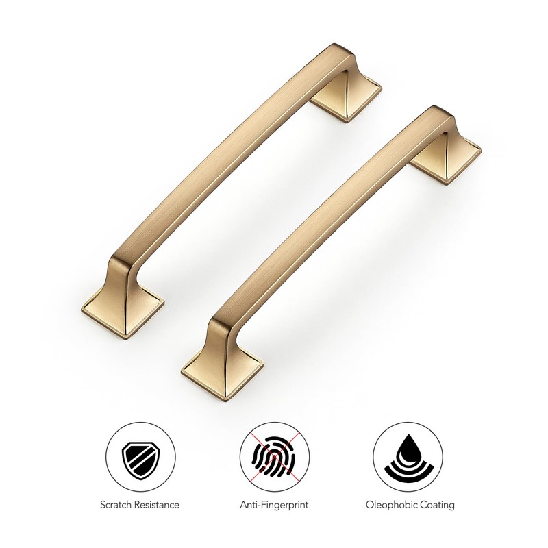 Ravinte 20 Pack Solid 5" Square Foot Arch Pulls Kitchen