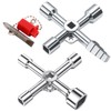 kaiyaya 2 pieces 4-way multifunctional key, triangular key, control cabinet