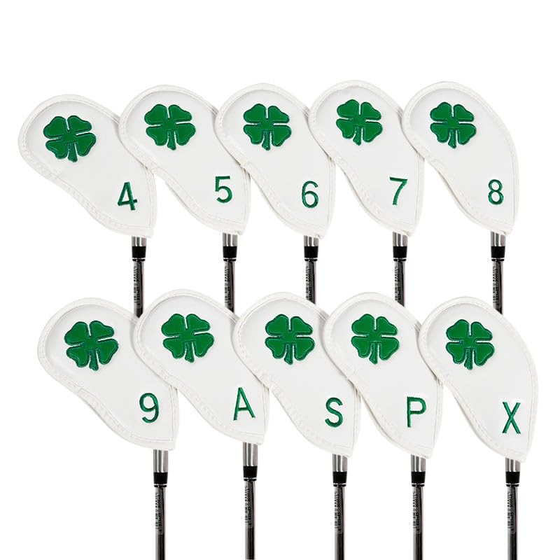 Leather Golf Club Iron Head Covers | 10 Piece Set