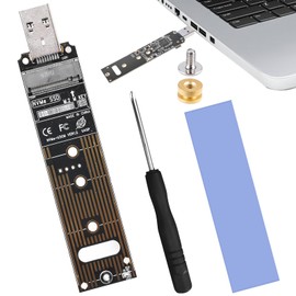 M.2 NVMe NGFF USB Adapter, M.2 SSD Enclosure Adapter with 10Gbps Transmission, USB 3.2 Gen 2 M.2 SSD Adapter for M Key/B+M Key SSD, M.2 to USB Supports UASP 2242 2260 2280