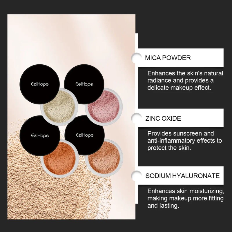 Polvo De Maquillaje Natural Ligero Y Control De Aceite