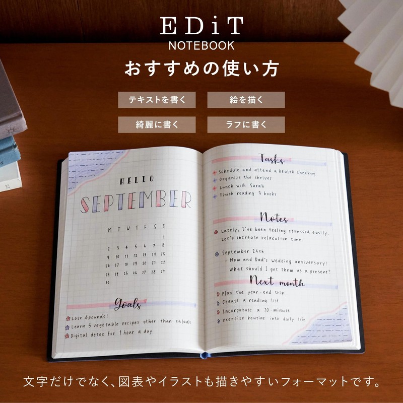 EDiT Marks A edi-nb27-a Small Square Notebook, B7, PVC Cover