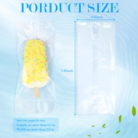 Prembag Thick Popsicle Bags Heat Sealable Ice Pop Bags & Sleeves, 200Pcs