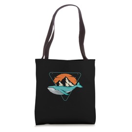 Whale Mountains Moon | Nature Outdoor | Adventure Tote Bag