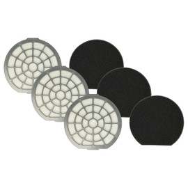 vhbw 3x Dual-Motorschutzfilter kompatibel mit Dirt Devil Infinity Excell M 5050-5, M 5050-6, M 5050-7 Staubsauger